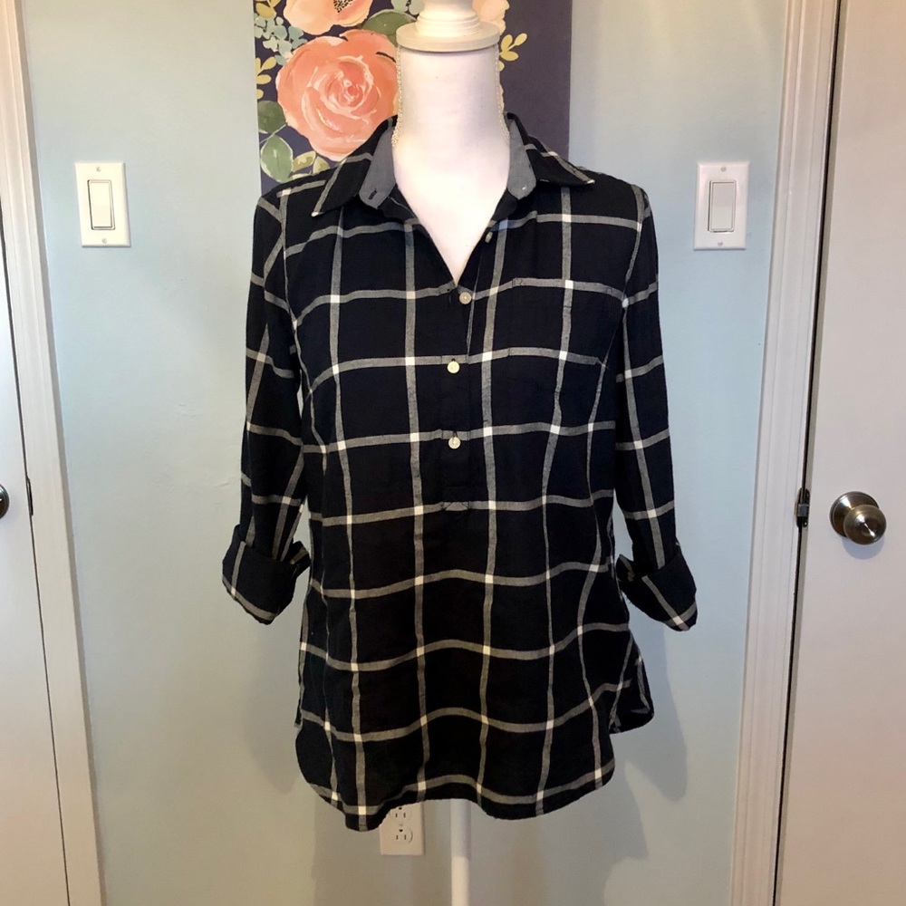 🌷Tommy Hilfiger Pop-over Flannel